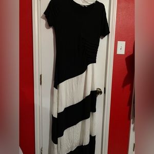 Back and white Maxi dress